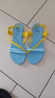 Sandalen Sandaletten von Alba Moda blau gelb Gr. 38 Nordrhein-Westfalen - Haan Vorschau