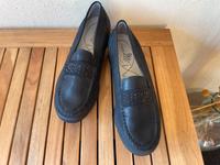 Waldläufer Halbschuhe Slipper blau Gr. 37 Leder mit Steinchen Bayern - Hunderdorf Vorschau