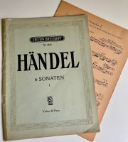 Noten HÄNDEL Sechs Sonaten für Violine und Klaviere Baden-Württemberg - Muggensturm Vorschau