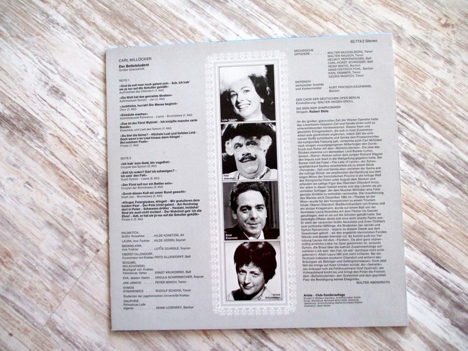 LP Vinyl: Der Bettelstudent Millöcker Güden Schädle Schock Ariola in Engelskirchen