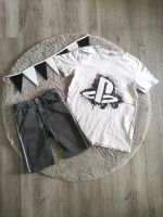 H&M T-Shirt Playstation, Zara kurze Jeans Hose/Shorts 128/134/140 Duisburg - Walsum Vorschau