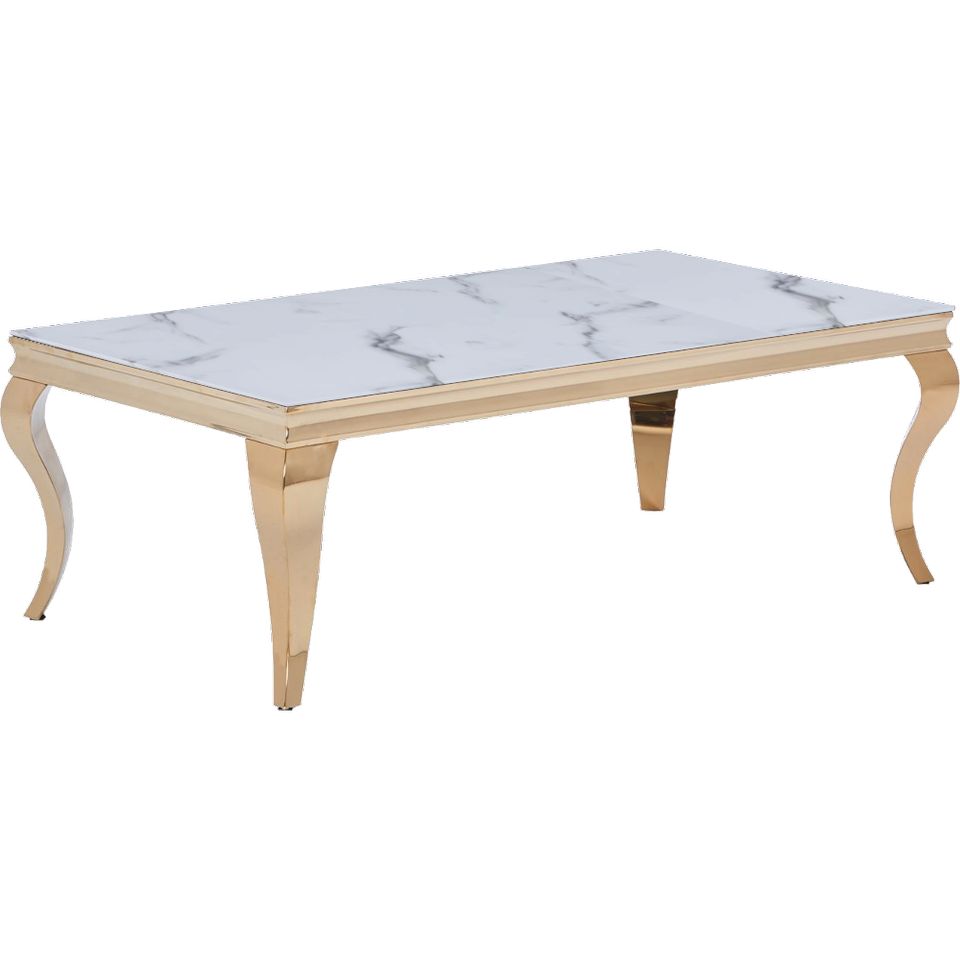 NEU Designer Couchtisch in Gold mit verschiedenen Platten 115cm in Allagen