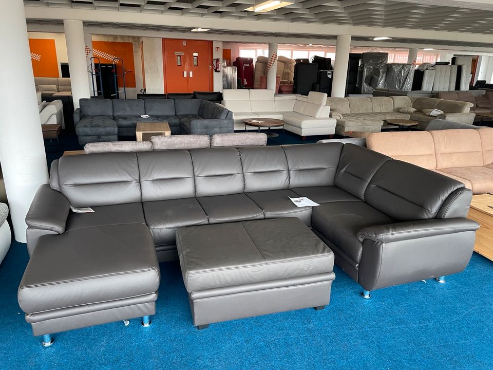 Wohnlandschaft Garnitur Sofa Couch + Hocker ✅ in Twist