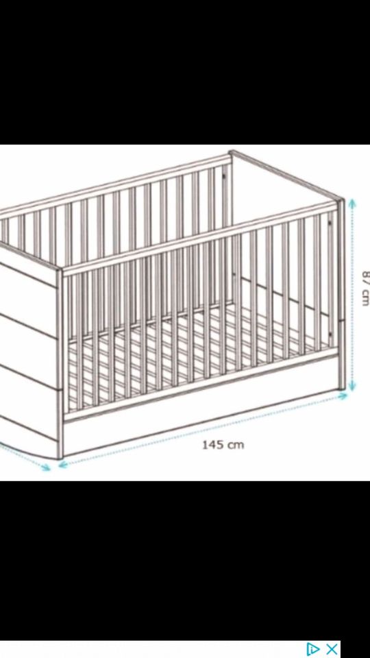 Babybett Mini Meise mit Wiegenfunktion in Kalbach