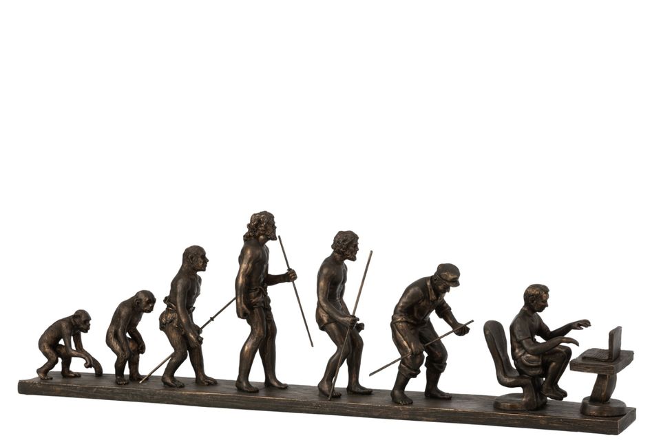 Die Evolution des Menschen in Bronze Handgefertigte Skulptur in Gladbeck