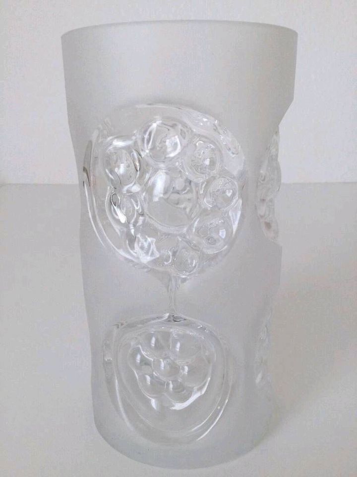 Peill&Putzler Relief Glas Vase 20,5 cm h  Ø11 cm 1,34 kg massiv in Krefeld