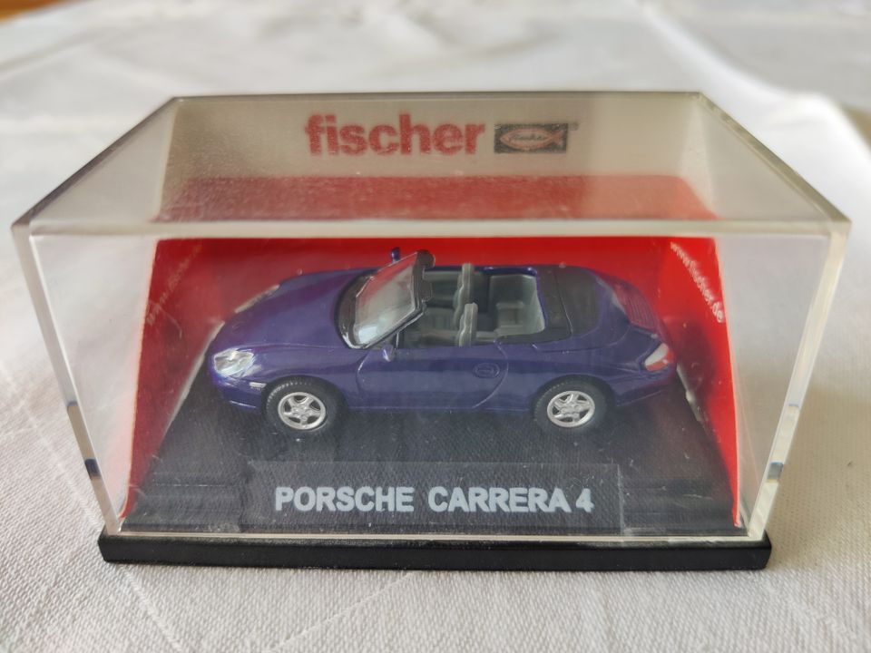 Modellauto Porsche Carrera 4 violett H0 1:87 Fischer Werbeartikel in Nünchritz