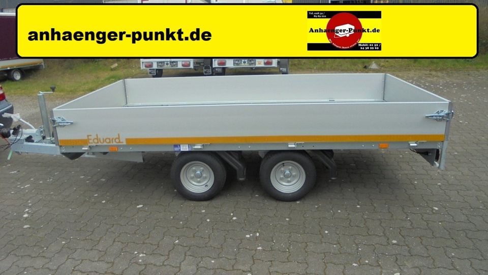 PKW PROFI Anhänger 3 m TIEFFAHRWERK LH 56 cm 2000kg 2,0t TANDEM in Rheinberg