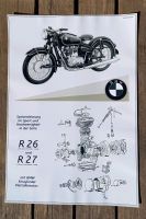 Poster BMW R 26/27 mit Motor Explosionszeich. Oldtimer Motorrad Brandenburg - Neuruppin Vorschau