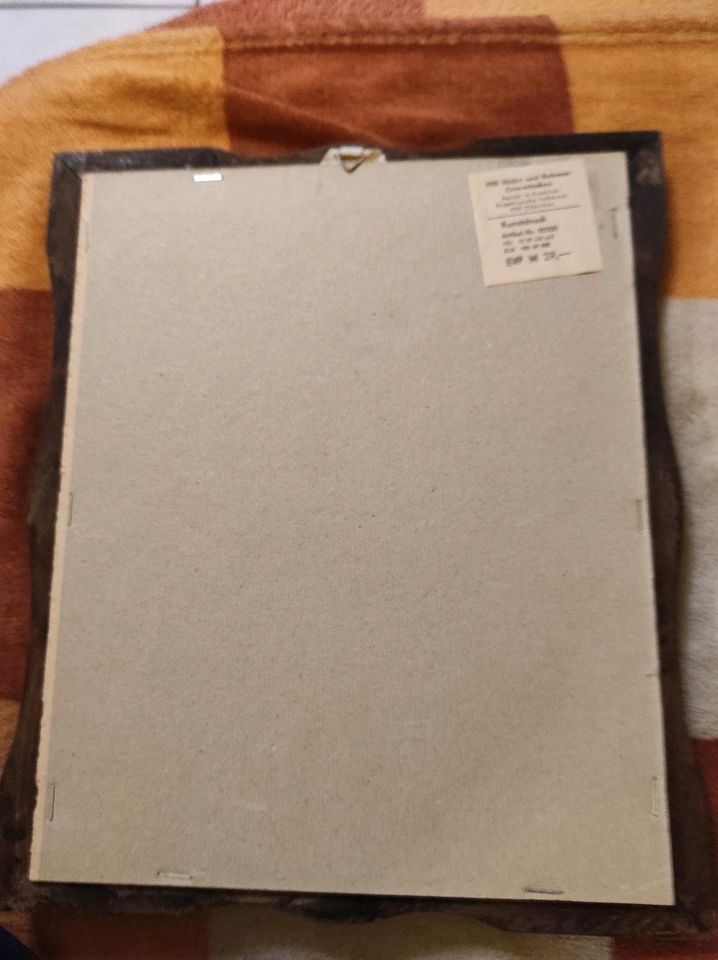 Bild Kunstdruck Holzrahmen Crimmitschau Erzgebirge DDR H.30cm top in Frankfurt (Oder)