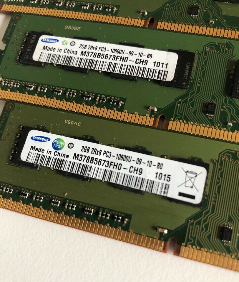 12GB / 6x 2GB PC3 10600U RAM - funktioniert einwandfrei in Gutach