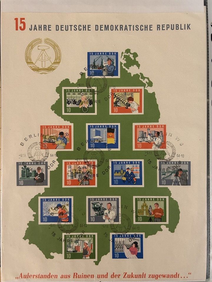 DDR Briefmarken Großer Lagerposten-Investition in die Zukunft in Königsee