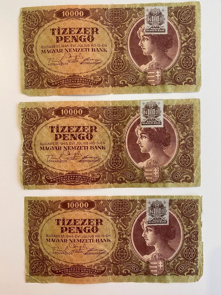 Ungarische Banknoten - Tízezer Pengő, 1945 in Billerbeck