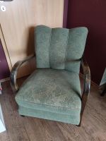 zwei grüne Sessel, vintage mit Blattmuster | Federkern Hessen - Hüttenberg Vorschau