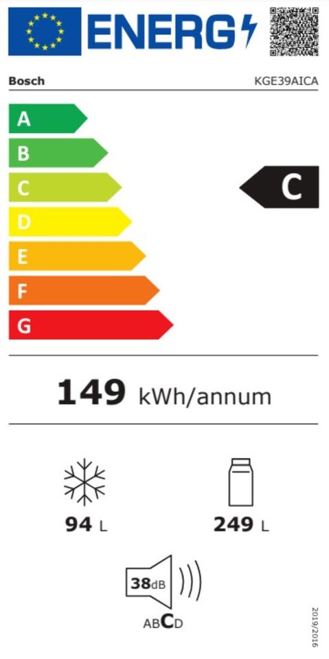 Bosch KGE39AICA Serie 6 Kühlgefrierkombination 201cm hoch Inox in Frechen