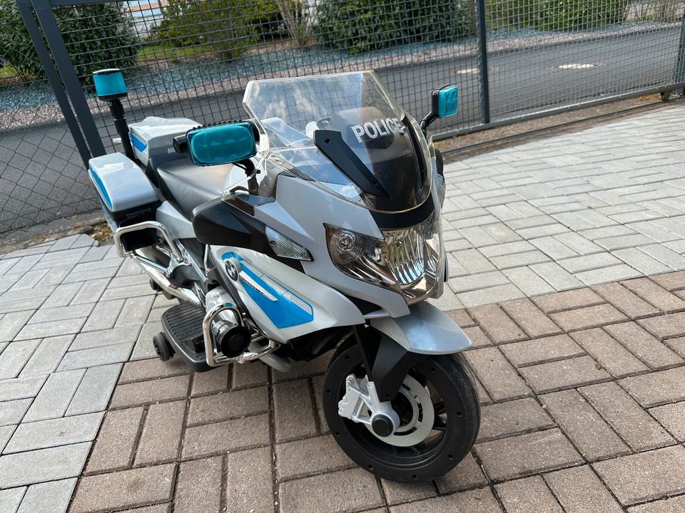 Polizeimotorrad BMW R1200 12V Elektrisch für Kinder in Gerstungen