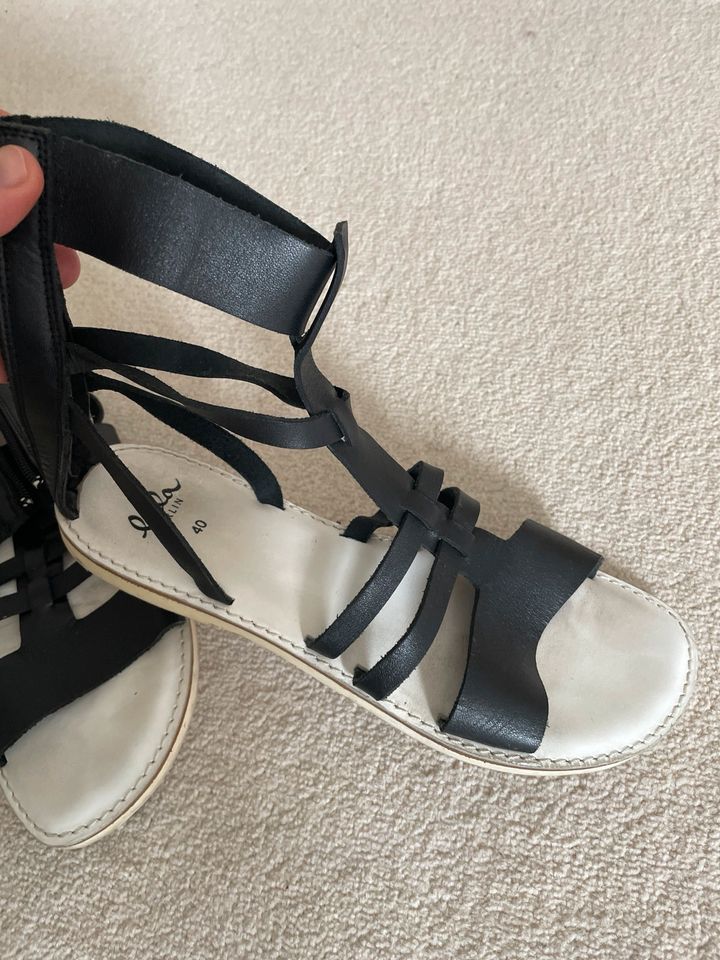 Lala Berlin Sandalen 40 schwarz weiches Leder in Hofheim am Taunus