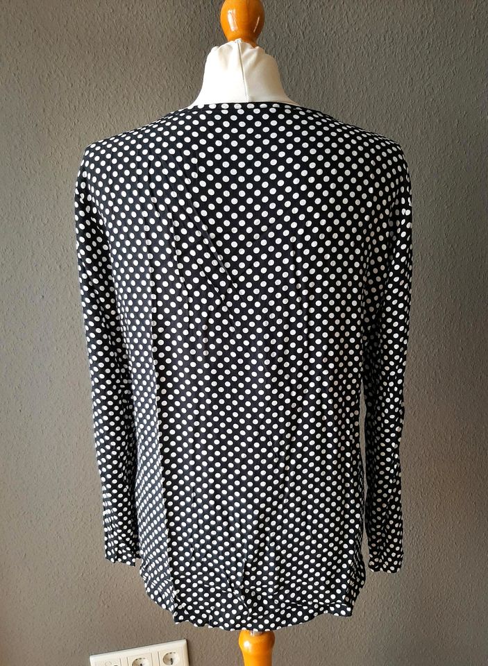 Zara 40 L Bluse Damen blau weiß Dots Punkte in Schwerin