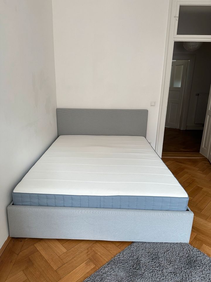 IKEA GLADSTAD 160cm x 200cm inkl. Bettkästen grau in München