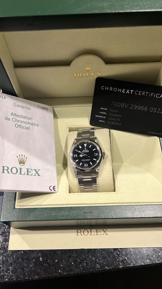 Rolex Exprorer I,  36mm Black Arabic Dial, Ref.114270, Fullset in Stuttgart