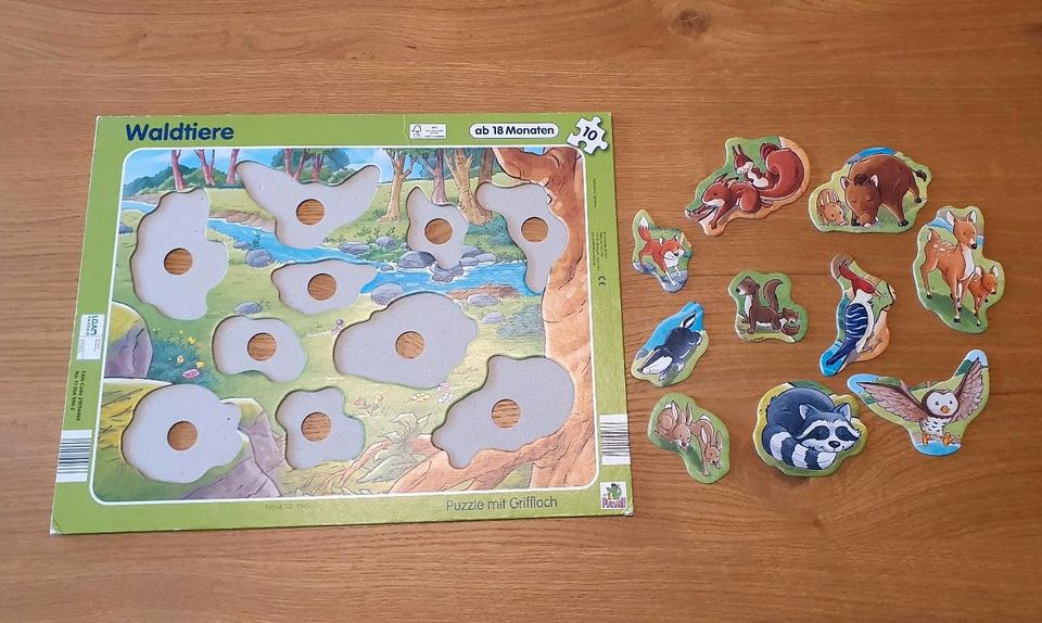 2 Puzzle mit Griffloch / Rahmenpuzzle/ 10 teilig/ zusammen für 3€ in Berlin