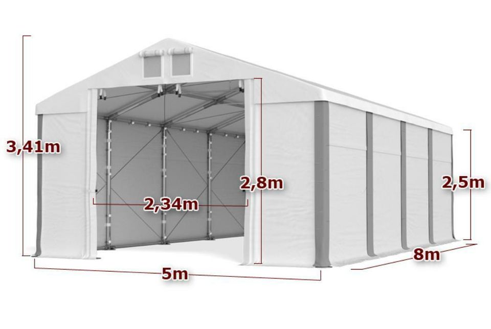 Ganzjähriges Lagerzelt 5x8x2,5 Carport Garagenzelt in Sachsen - Görlitz