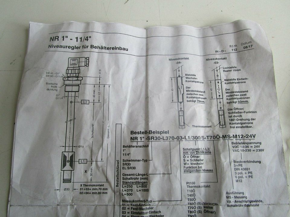 Goldammer Niveauregler Typ NR1"-1 1/4" Anschl. 1 1/4 " in Herdecke