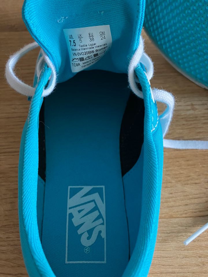 Vans Sneaker Farbe türkis/blau in Größe 38 in Mainhausen