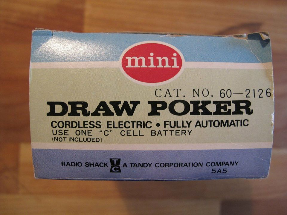 Mini Draw Poker batteriebetriebenes Spielzeug 70er Jahre in Düsseldorf