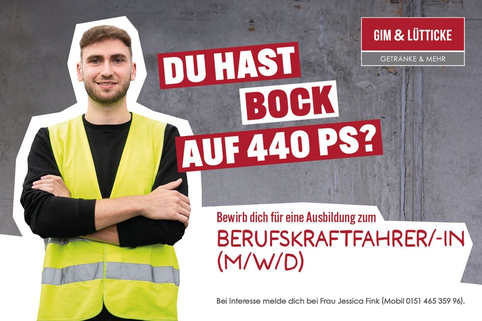 Ausbildung zum Berufskraftfahrer 2024 (m/w/d) in Ehringshausen in Ehringshausen