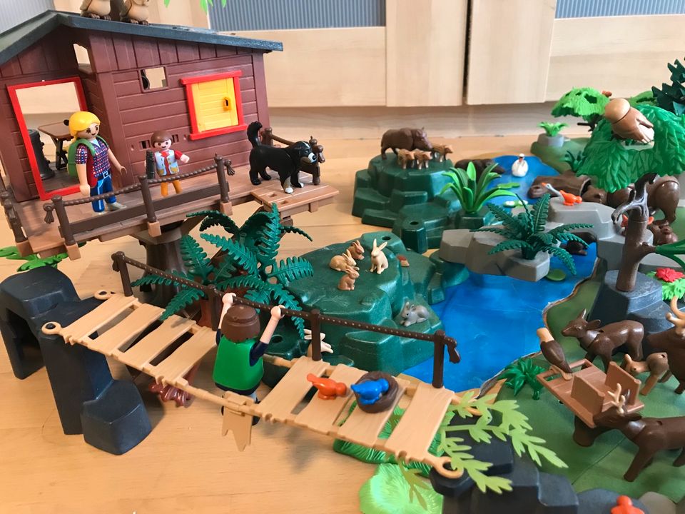 Playmobil Baumhaus und Tiere Seeufer Wald (nicht vollständig) in Oestrich-Winkel