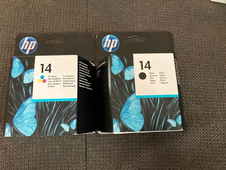 HP 14 Tri-Color und Schwarze Drucker Patrone in Schwegenheim