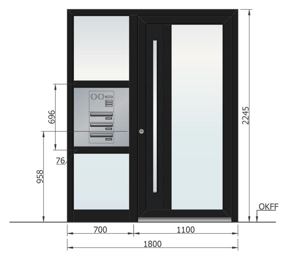 Ausstellungs-Haustür INOTHERM -40% Rabatt! Neupreis: 9.456,00€ in Solingen