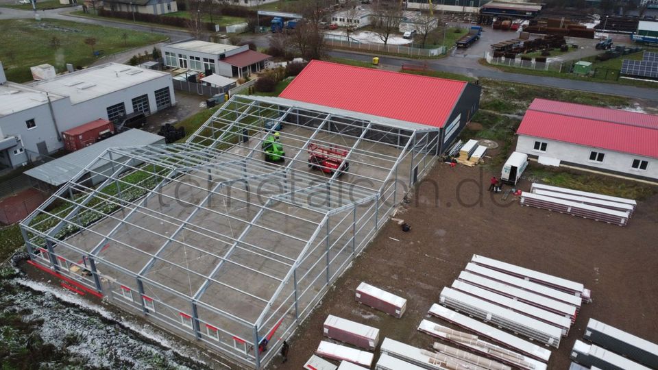 12x20x3,3m Stahlhalle Konstruktion - Industriehalle Lagerhalle PV in Hamburg