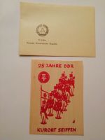 Postkarte aus Holz,25Jahre DDR Kurort Seiffen+Briefumschlag Sachsen - Burkau Vorschau