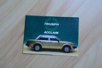 Triumph Acclaim (Leyland) Autoprospekt (Deutsch), 1982 Hamburg - Hamburg-Nord Vorschau