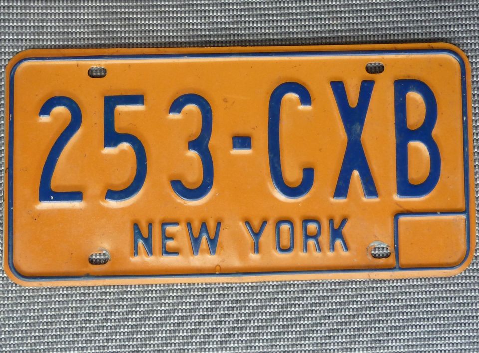 USA Nummernschild NEW YORK Orange US Car Nummernschild Schild