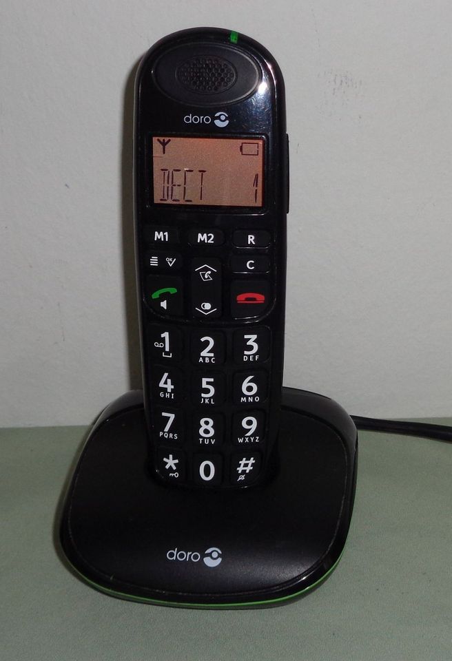 Doro PhoneEasy 100w Schnurloses Senioren Telefon Schwarz in München