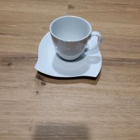 5 weiße Kaffeetassen mit Untersetzer Bavaria Baden-Württemberg - Schorndorf Vorschau
