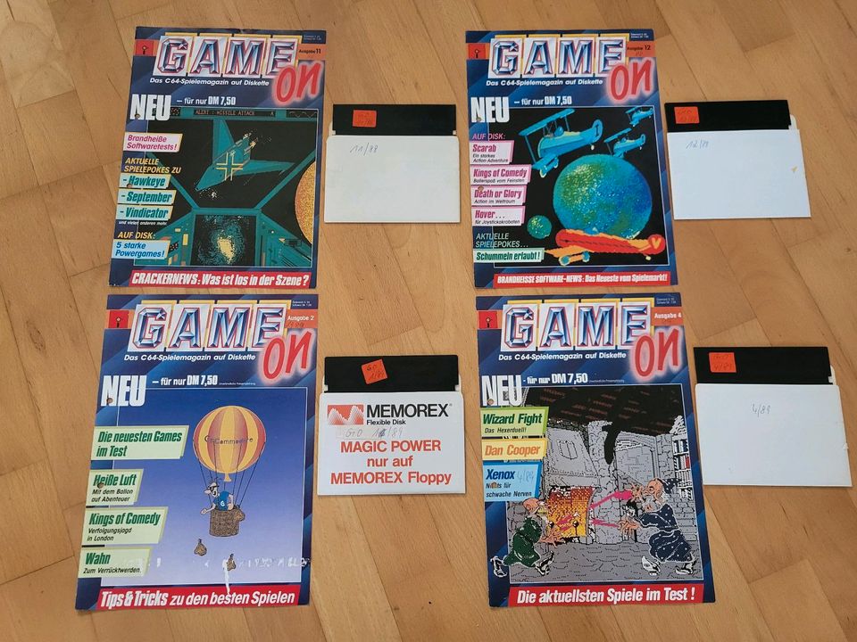 Game on,  C64 Spiele Magazin auf Diskette 1988 - 1992 in Jever