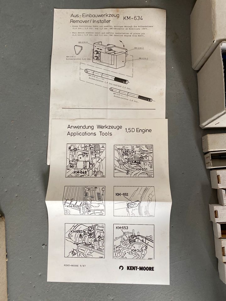 Opel Spezialwerkzeug Kent Moore Set 1,5 Diesel KM-634 in Hochspeyer