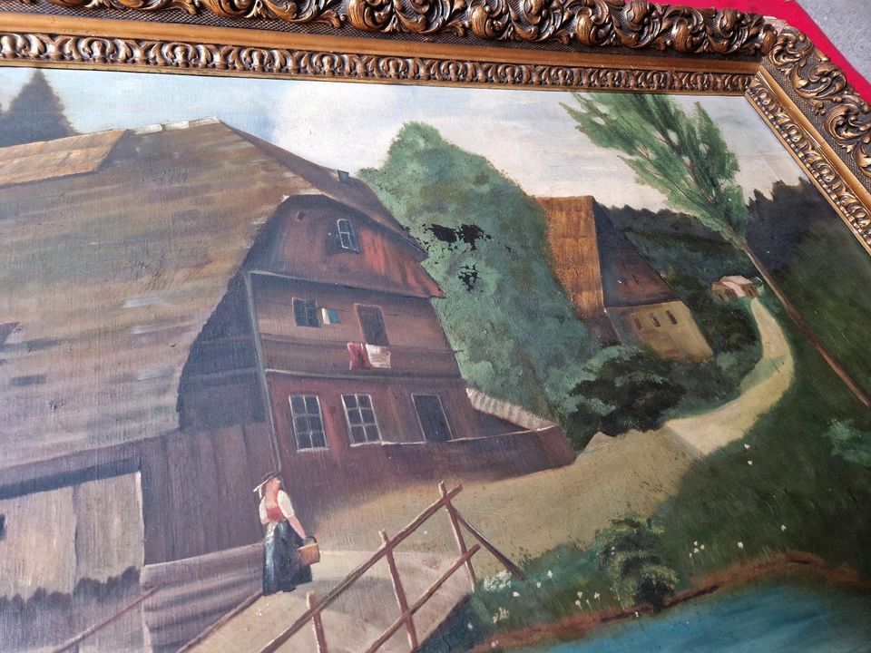 Altes Landschafts Bild, 110cm x 76cm, Leinwand in Hannover
