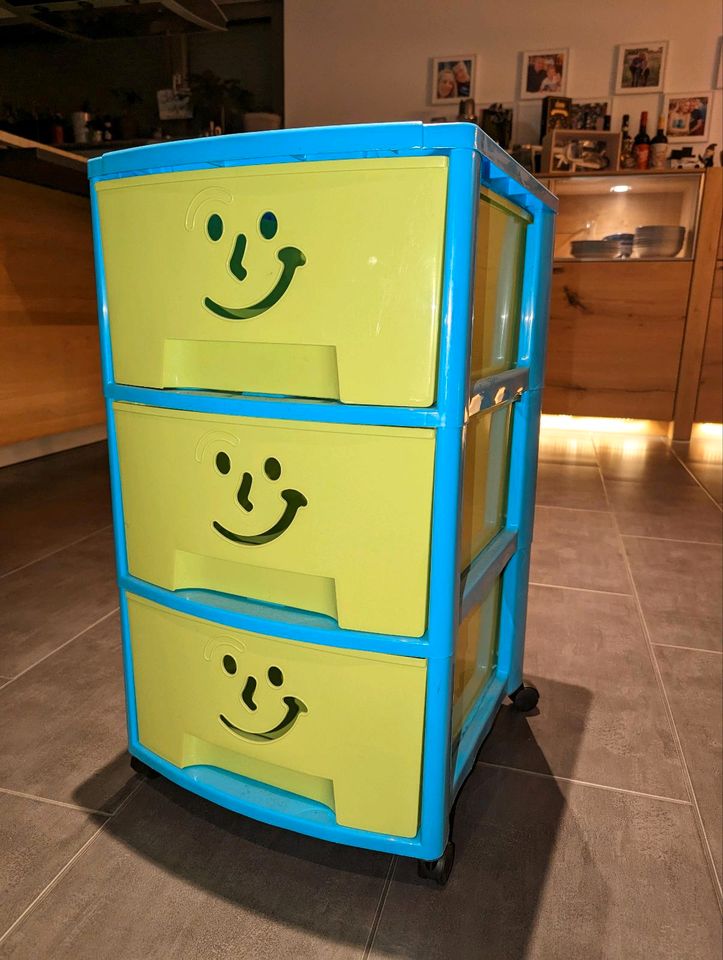 Kinder Rollcontainer mit 3 Schubladen Blau/Grün in Ohmden
