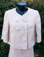 MAX MARA Jacke beige/creme Bouclé 60% Cottonmix Futter 3/4 Ärmel München - Maxvorstadt Vorschau