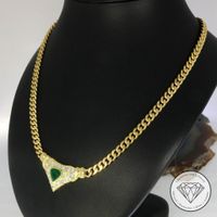 M*196255 Wert 11250€ Smaragd Brillant Collier 750 Gold 18 Kt XXYY Duisburg - Hamborn Vorschau