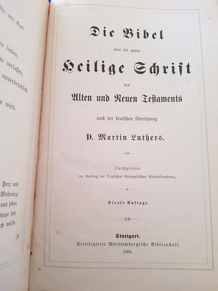 Die heilige Schrift (1894 ) in Leimen