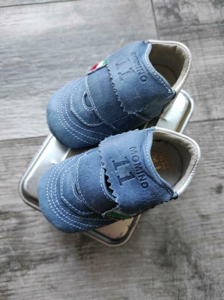 NEU federleichte Momino Babyschuhe Leder Gr. 8 0-6 Monate in Bannewitz