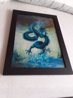 3D-Bild im Rahmen mit Drachen, Deko, selten, ca. 56 x 41 cm Bayern - Massing Vorschau