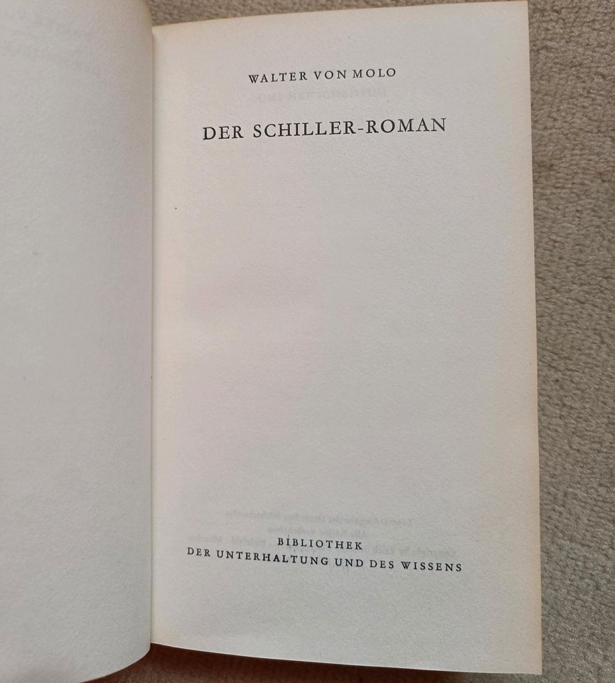 "Der Schiller-Roman" - Walter von Molo in München