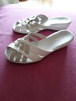 Leder Sandale Weiß/Beige, Gr. 38 Bayern - Olching Vorschau